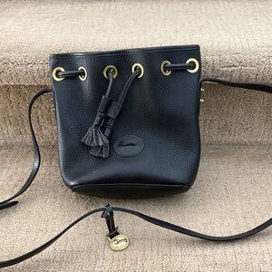 Dooney & Bourke Black Crossbody Bag with Gold Accents